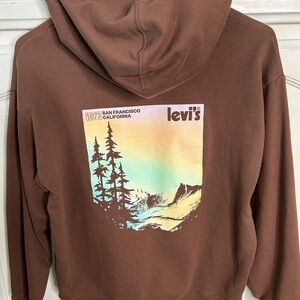 Levi's Brown Hoodie with San Francisco Scenic Graphic